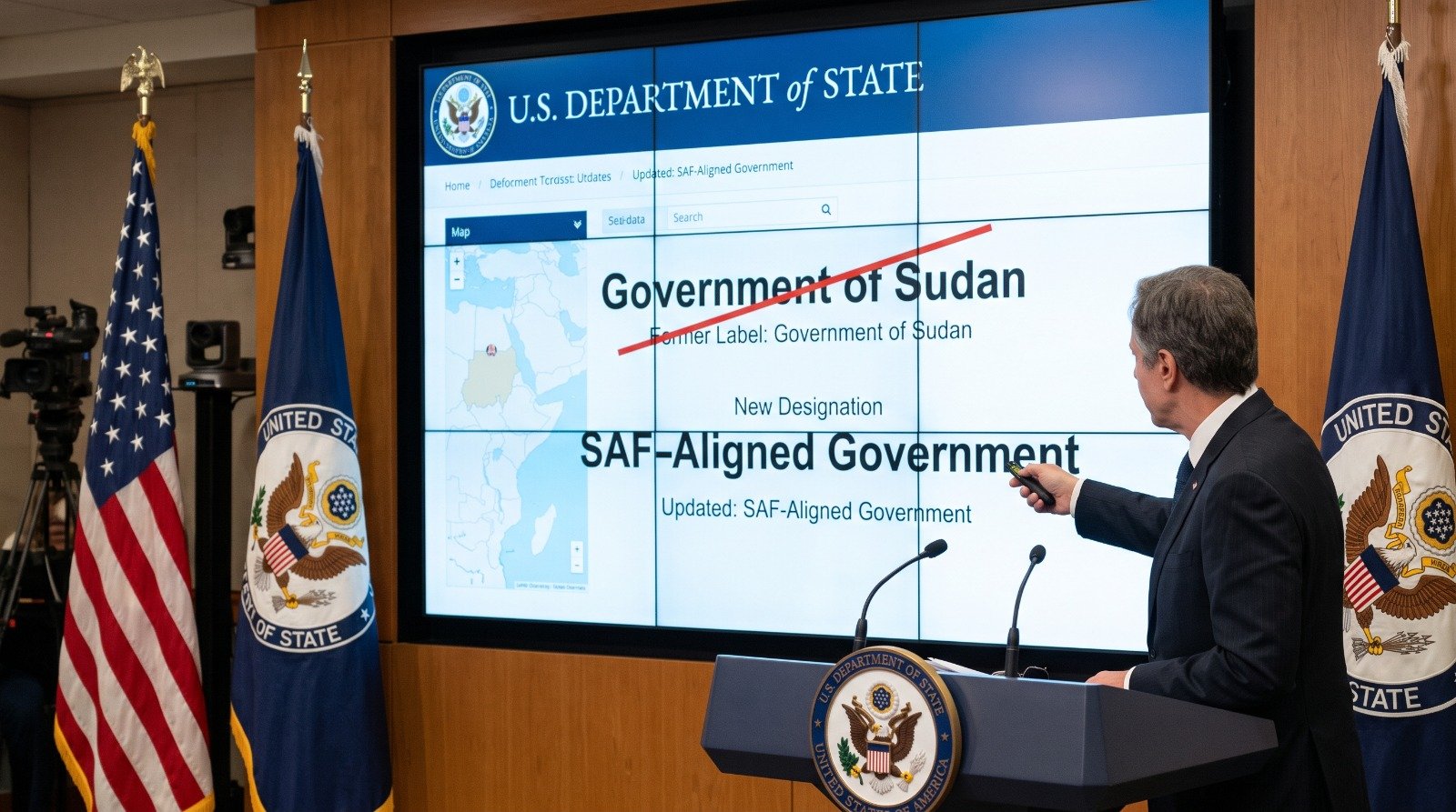 US State Department Replaces « Government of Sudan » Label with « SAF-Aligned Government »